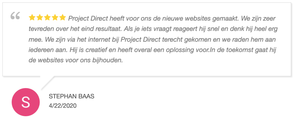 Webdesign Heiloo - Project Direct ✓ Website laten maken ✓ WordPress ✓ Webdesign ✓ Webwinkel ✓ Vindbaar in Google